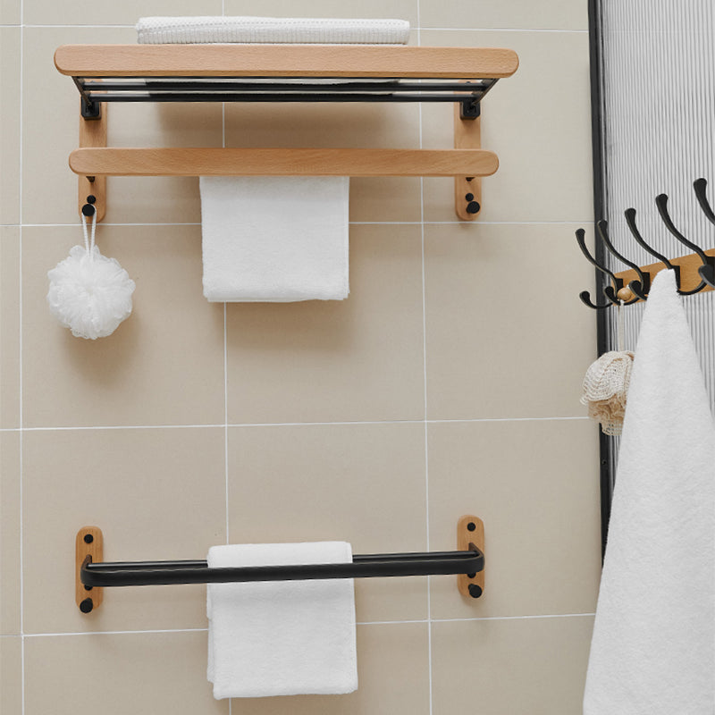 BowLift | Metal and wood bathroom accessories as a single piece or in a set in black