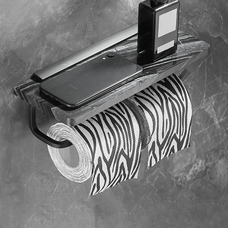 BowLift | Metal and marble bathroom accessories as a single piece or as a set in black