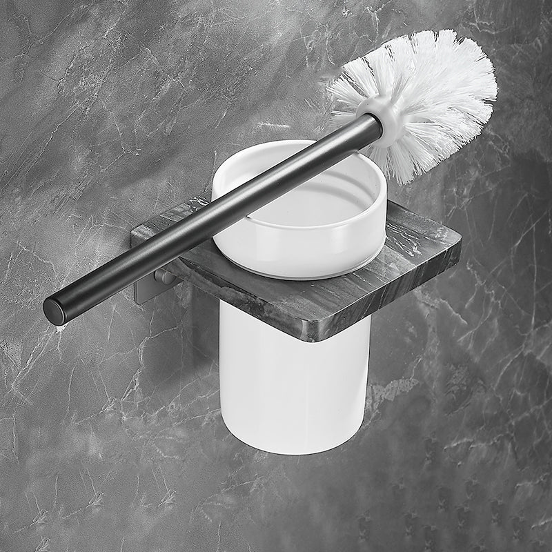 BowLift | Metal and marble bathroom accessories as a single piece or as a set in black