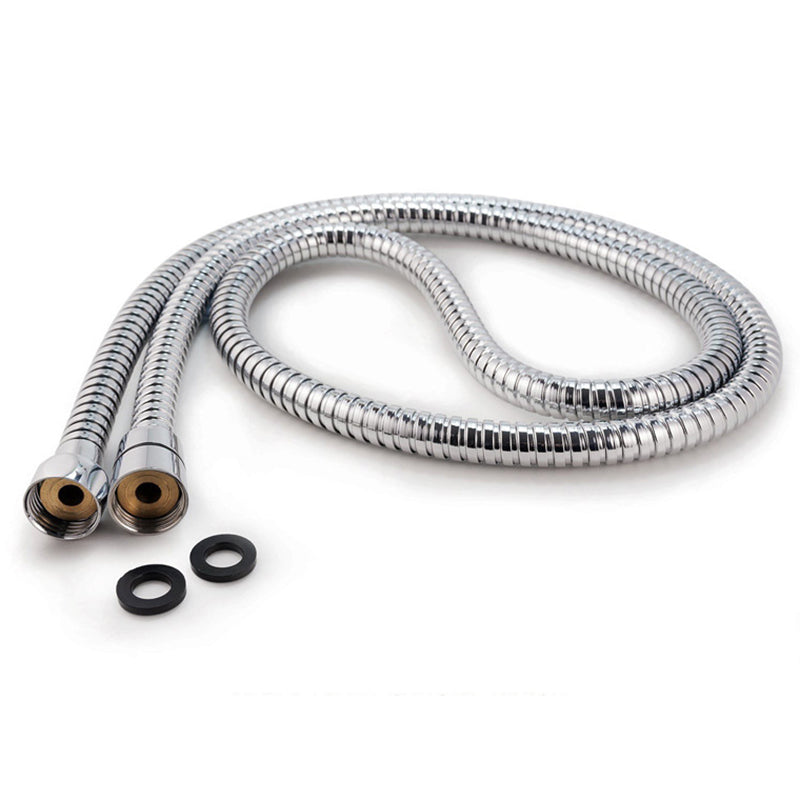 BowLift | Silver Dual Showerhead with Hose Modern Style Wall Mounted Showerhead