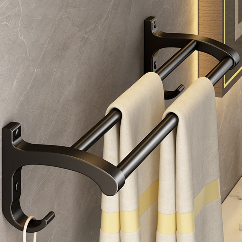 BowLift | Modern black metal bath hardware set towel bar bathroom hardware set