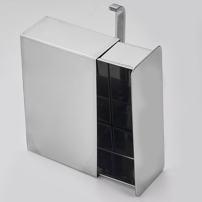 BowLift | 2-piece Stainless Steel Classic Bathroom Accessory Set Black & Chrome Paper Holder