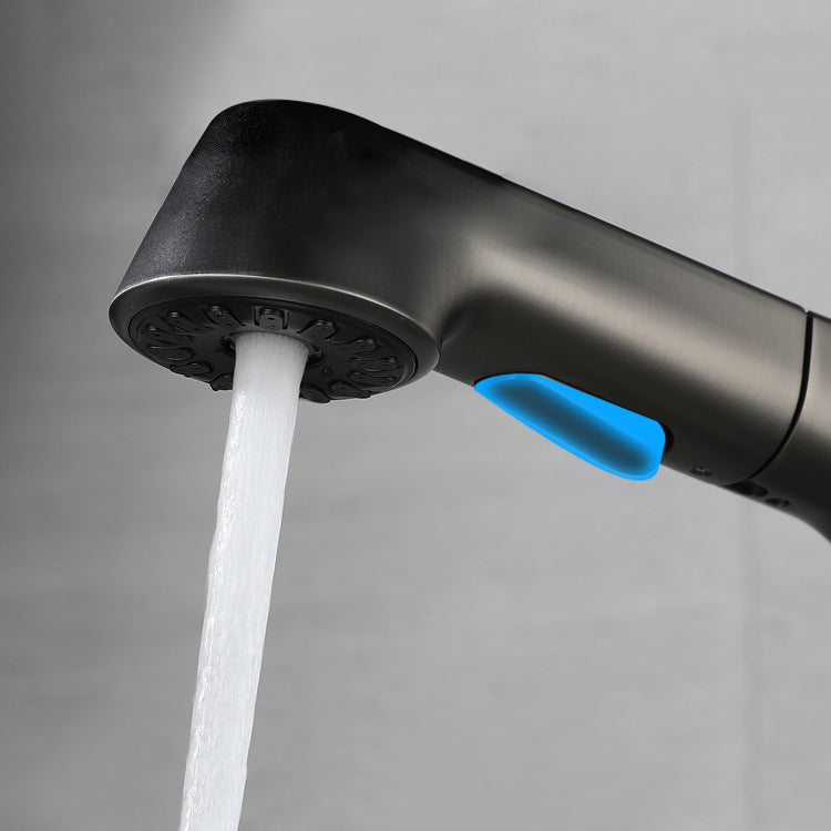 BowLift | Brass Contemporary Sink Faucet Pull-Out Round Bathroom Faucet