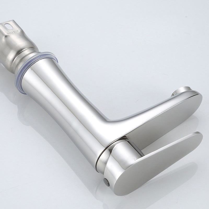 BowLift | Modern Basin Tap Monochrome Center Mount Low Arc Faucet for Bathroom