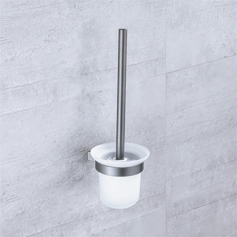 BowLift | Matt gray bathroom accessory set bathroom shelf/towel holder & paper holder included