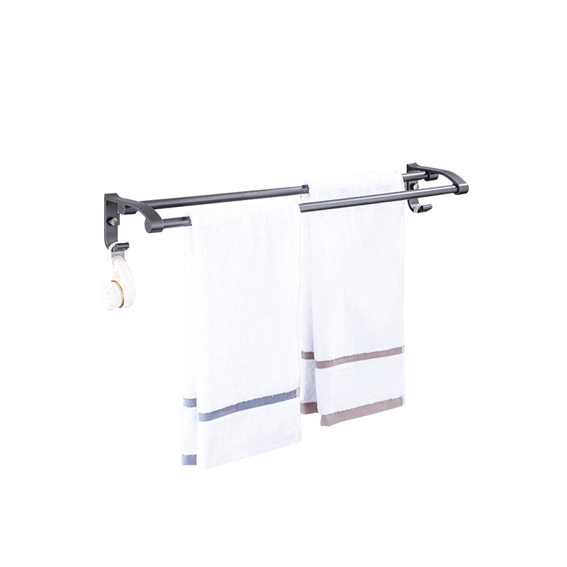 BowLift | Matt gray bathroom accessory set bathroom shelf/towel holder & paper holder included