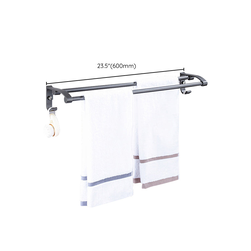 BowLift | Matt gray bathroom accessory set bathroom shelf/towel holder & paper holder included