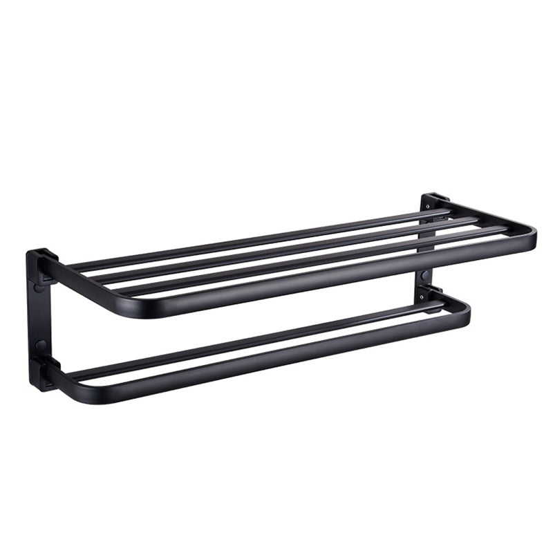 BowLift | Modern Bathroom Accessory Set Matte Black/Grey Bathroom Shelf/Towel Holder & Paper Holder