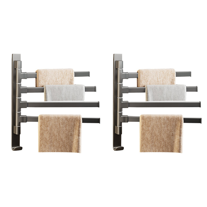 BowLift | Contemporary Gray Bathroom Accessory Set Aluminium Towel Holder