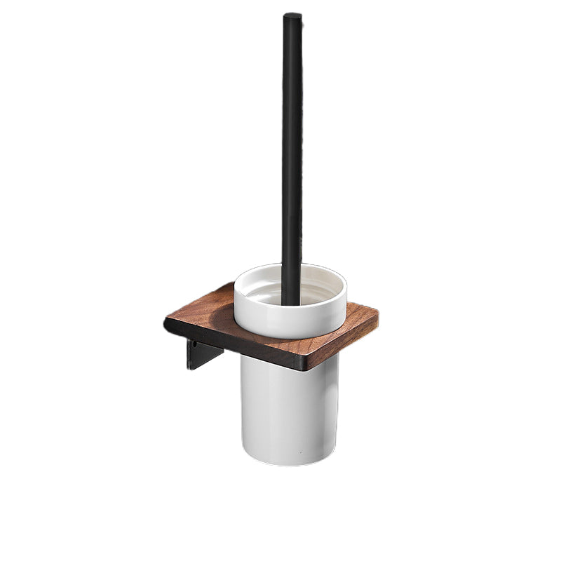 BowLift | Wood & Aluminum Bathroom Set Brown Bathroom Accessory Set
