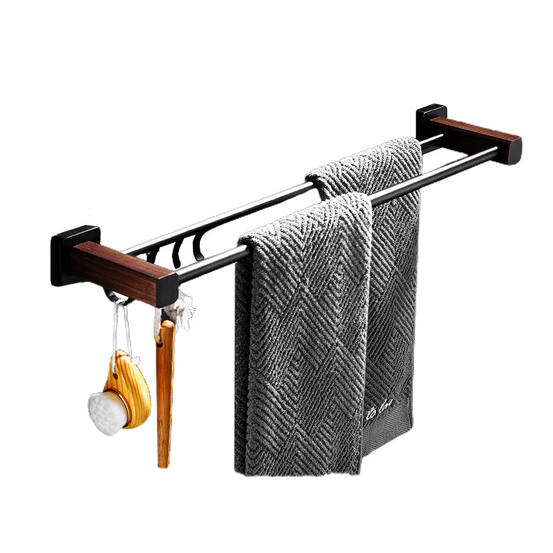 BowLift | Wood & Aluminum Bathroom Set Brown Bathroom Accessory Set