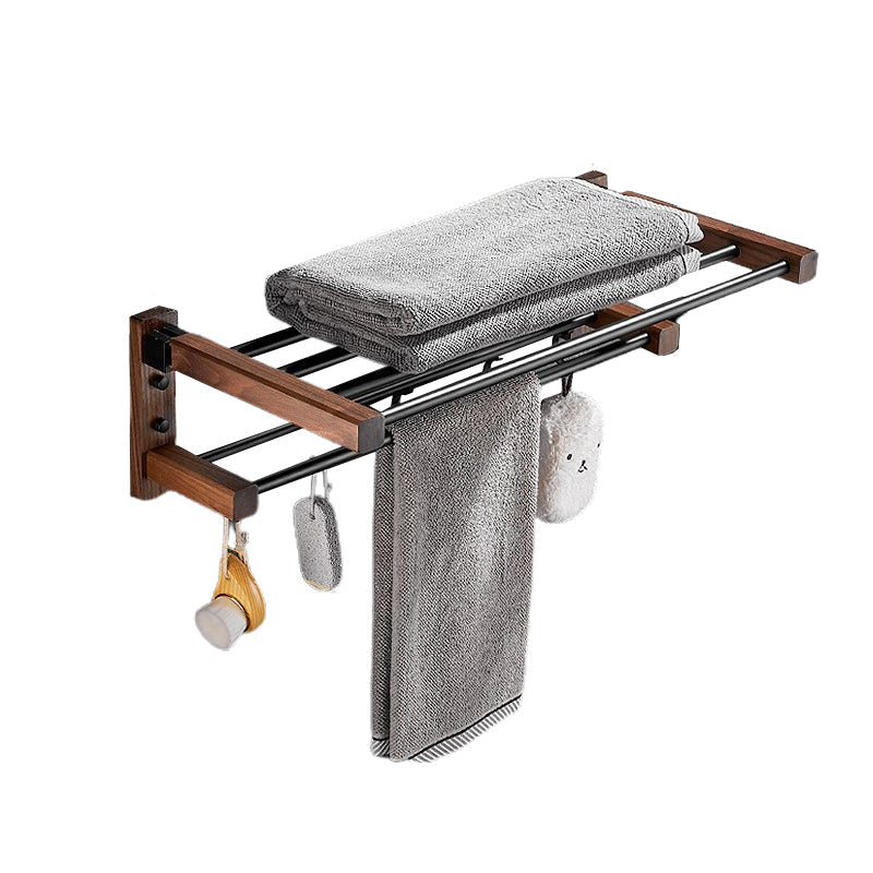 BowLift | Wood & Aluminum Bathroom Set Brown Bathroom Accessory Set