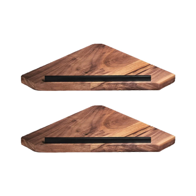 BowLift | Wood & Aluminum Bathroom Set Brown Bathroom Accessory Set