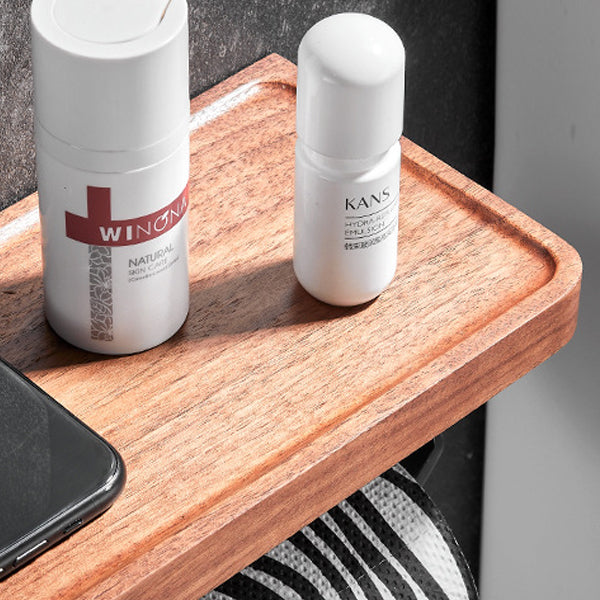 BowLift | Wood & Aluminum Bathroom Set Brown Bathroom Accessory Set
