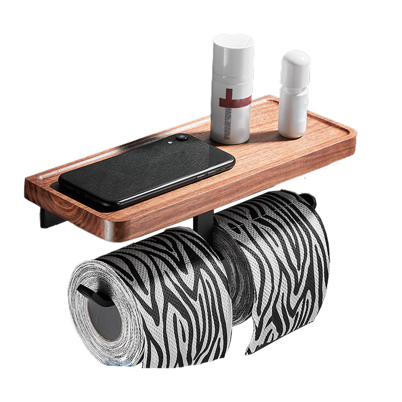 BowLift | Wood & Aluminum Bathroom Set Brown Bathroom Accessory Set