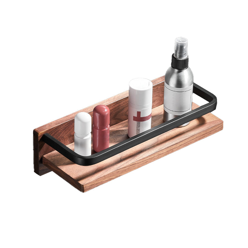 BowLift | Wood & Aluminum Bathroom Set Brown Bathroom Accessory Set