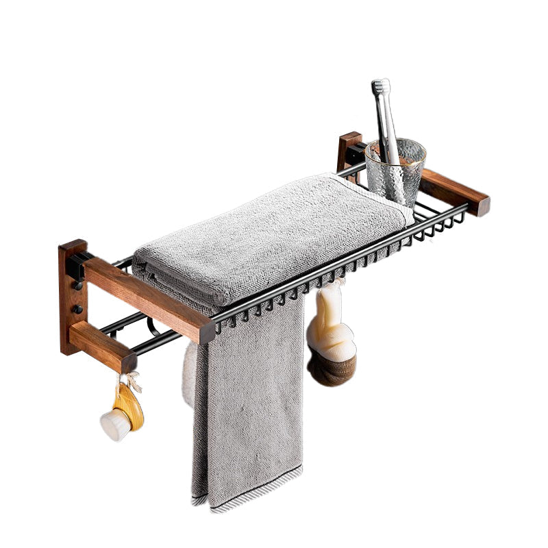 BowLift | Wood & Aluminum Bathroom Set Brown Bathroom Accessory Set