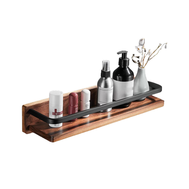 BowLift | Wood & Aluminum Bathroom Set Brown Bathroom Accessory Set