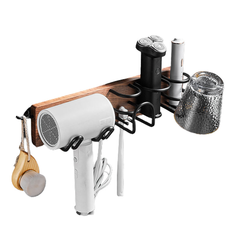 BowLift | Wood & Aluminum Bathroom Set Brown Bathroom Accessory Set