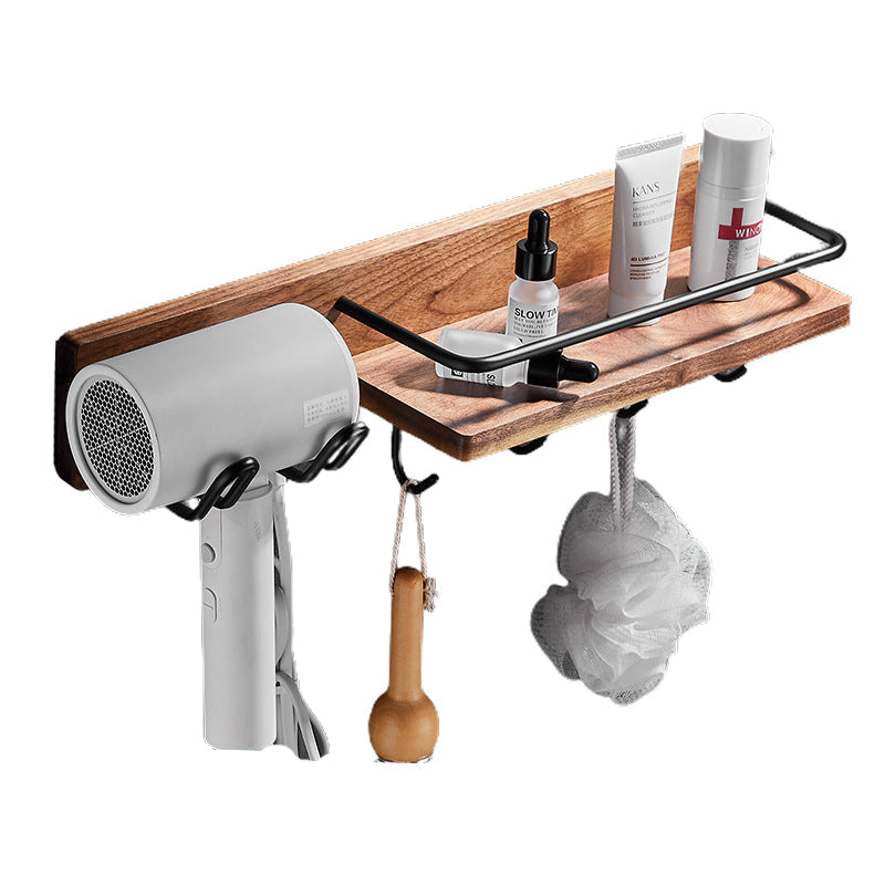 BowLift | Wood & Aluminum Bathroom Set Brown Bathroom Accessory Set
