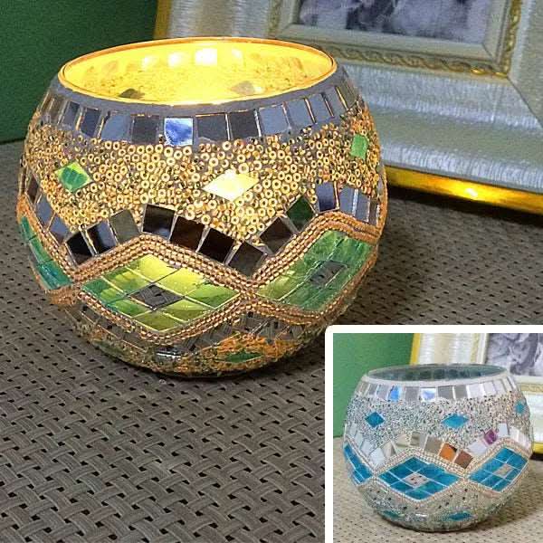 BowLift | Mosaic Glass Candle Holder for Home Decor