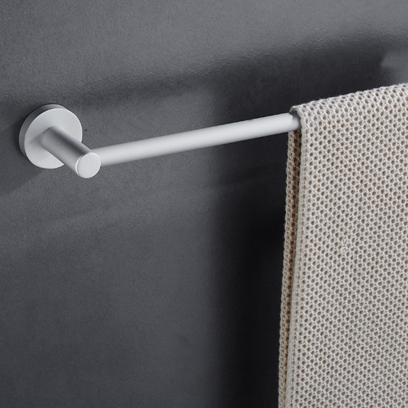 BowLift | Silver Modern Bathroom Accessory Set with Bath Shelf/Towel Rack & Bathrobe Hook