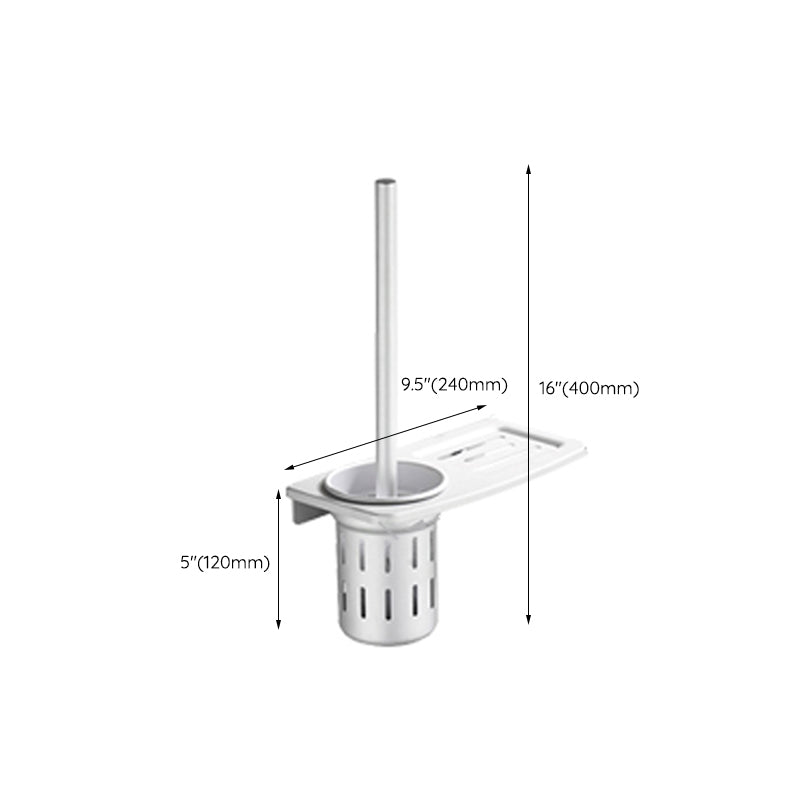 BowLift | Silver Modern Bathroom Accessory Set with Bath Shelf/Towel Rack & Bathrobe Hook