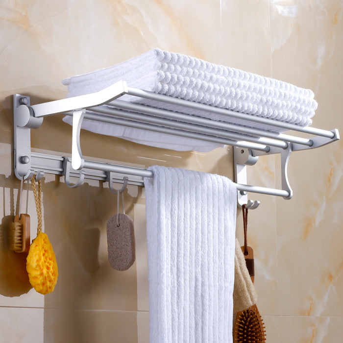 BowLift | Silver Contemporary Bathroom Hardware Set Stainless Steel Aluminum Bathroom Set