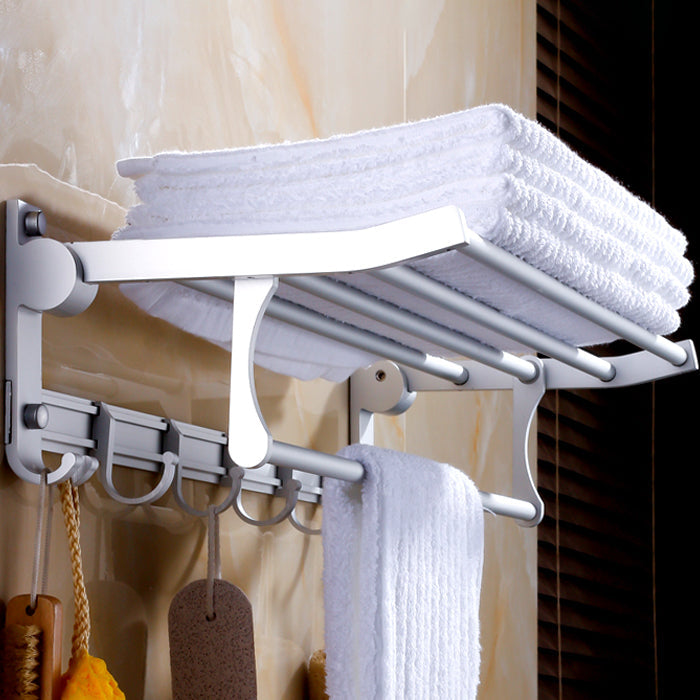 BowLift | Silver Contemporary Bathroom Hardware Set Stainless Steel Aluminum Bathroom Set