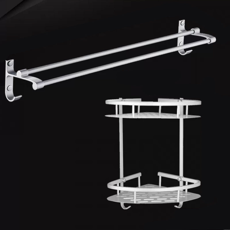 BowLift | Silver Contemporary Bathroom Hardware Set Stainless Steel Aluminum Bathroom Set