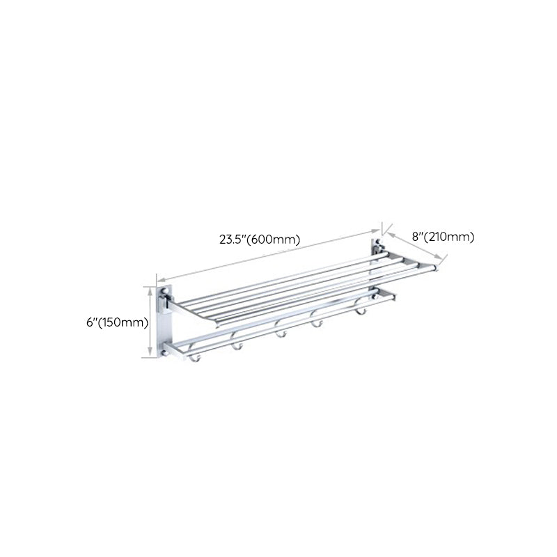 BowLift | Silver Contemporary Bathroom Hardware Set Stainless Steel Aluminum Bathroom Set