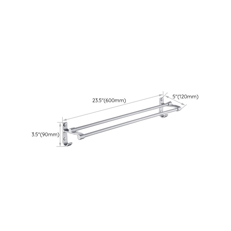 BowLift | Silver Contemporary Bathroom Hardware Set Stainless Steel Aluminum Bathroom Set