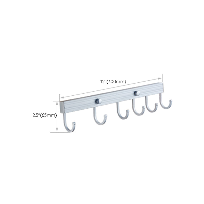 BowLift | Silver Contemporary Bathroom Hardware Set Stainless Steel Aluminum Bathroom Set