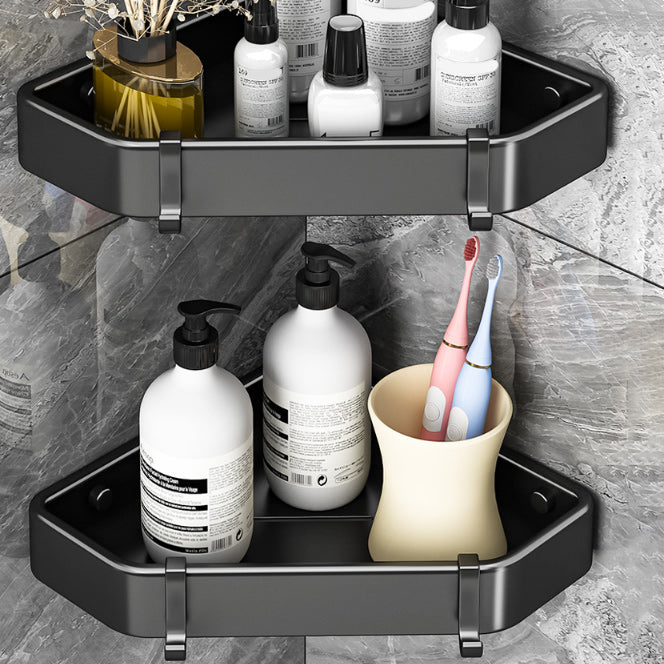 BowLift | Modern Black-White Metal Bath Hardware Set Bath Shelf Bathroom Hardware Set