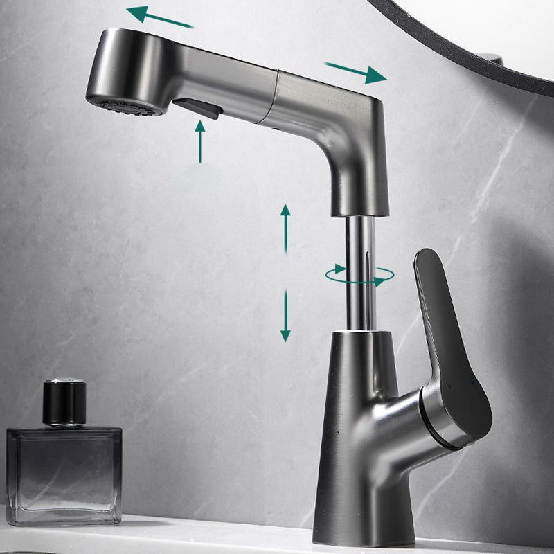BowLift | Pull-out Vessel Faucet Modern Sink Faucet with a Single Lever Handle