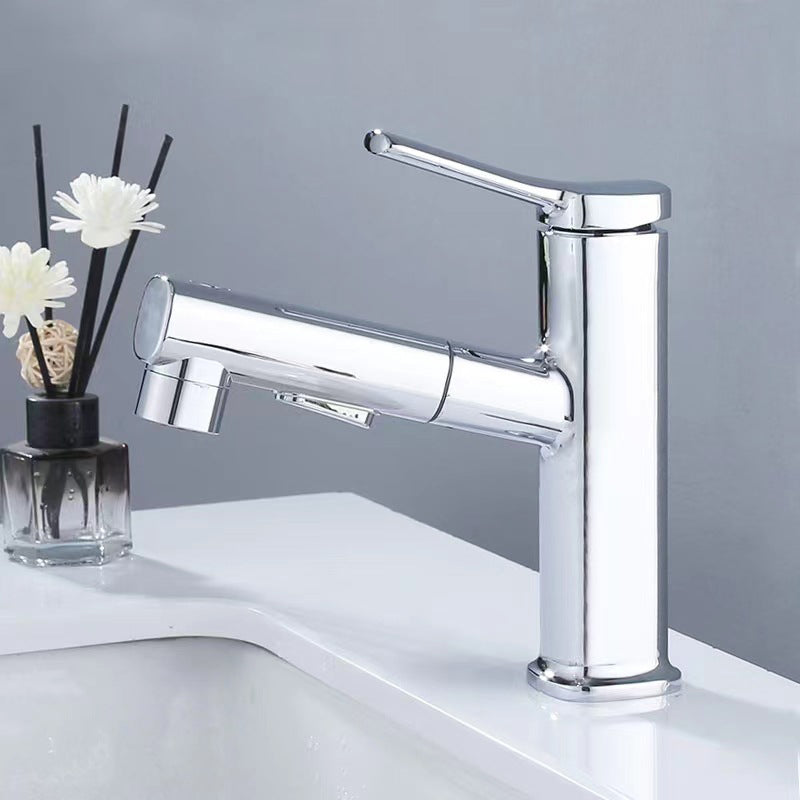 BowLift | Contemporary Vessel-Faucet Pull-out Centerset Faucet with Swiveling Spout