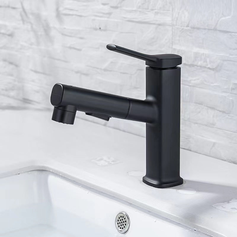 BowLift | Contemporary Vessel-Faucet Pull-out Centerset Faucet with Swiveling Spout