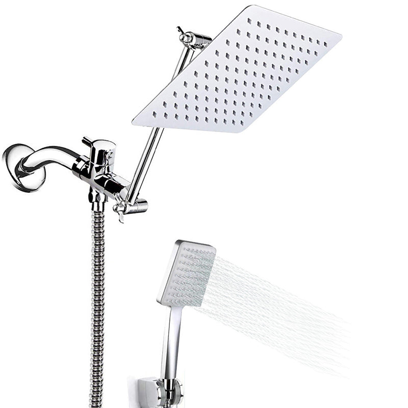 BowLift | Contemporary Shower Combination Dual Shower Head Ceiling Mounted Metal Square Shower Head