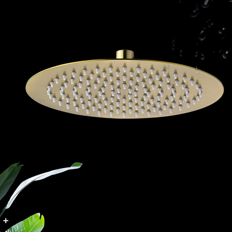 BowLift | Polished brass round fixed shower head stainless steel wall mounted shower head