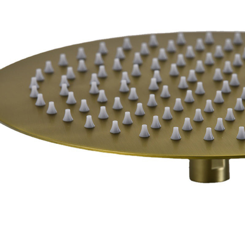 BowLift | Polished brass round fixed shower head stainless steel wall mounted shower head