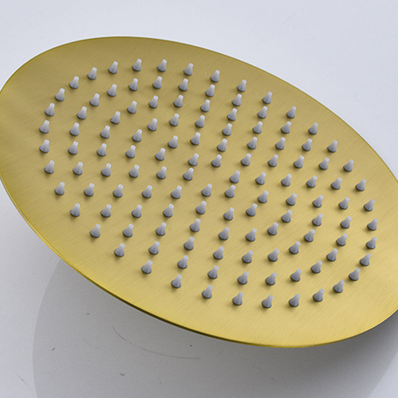 BowLift | Polished brass round fixed shower head stainless steel wall mounted shower head