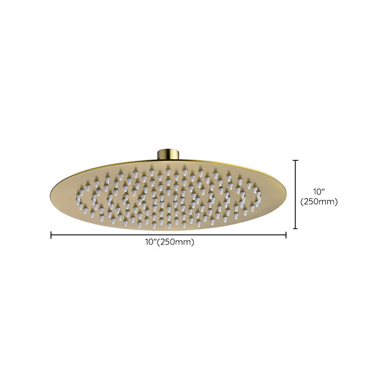 BowLift | Polished brass round fixed shower head stainless steel wall mounted shower head