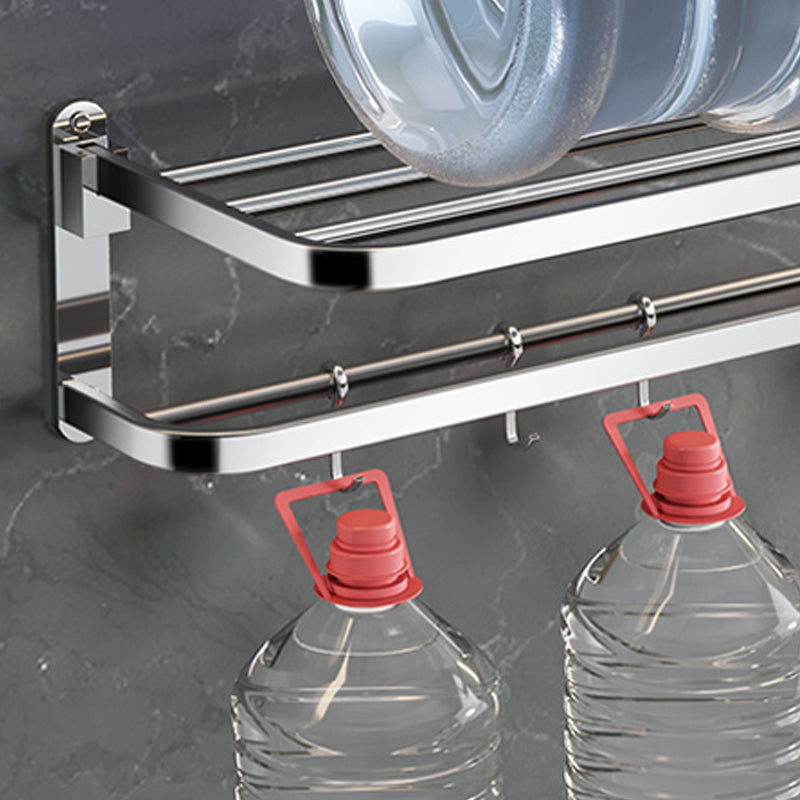 BowLift | Polished Chrome Modern Bathroom Accessory Set in Stainless Steel with Bath Shelf/Towel Bar