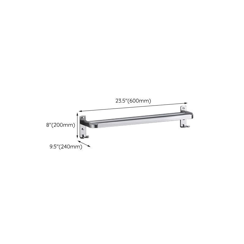 BowLift | Polished Chrome Modern Bathroom Accessory Set in Stainless Steel with Bath Shelf/Towel Bar