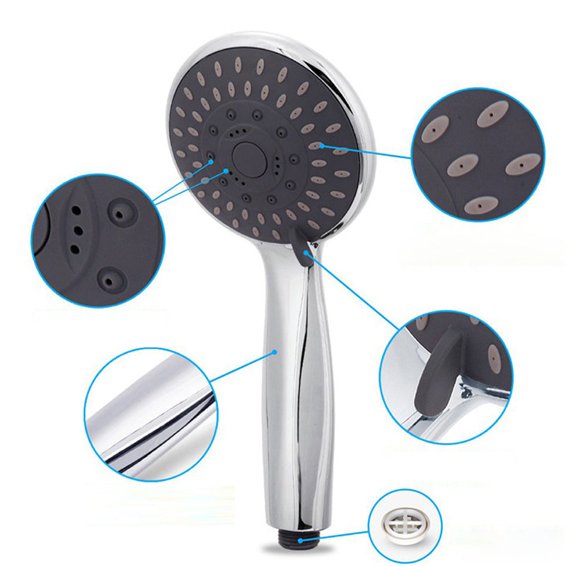 BowLift | Silver Dual Shower Head 3 Settings Medium Flow Wall Mounted Shower Head