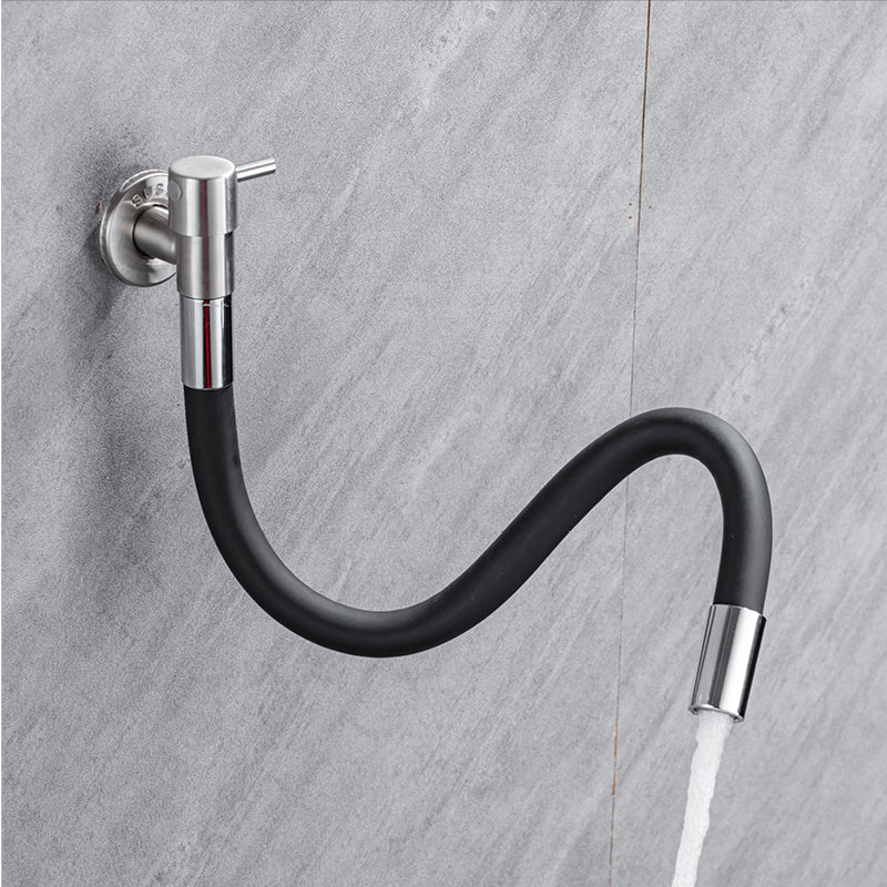 BowLift | Contemporary wall-mounted bathroom faucet with lever handles made of stainless steel