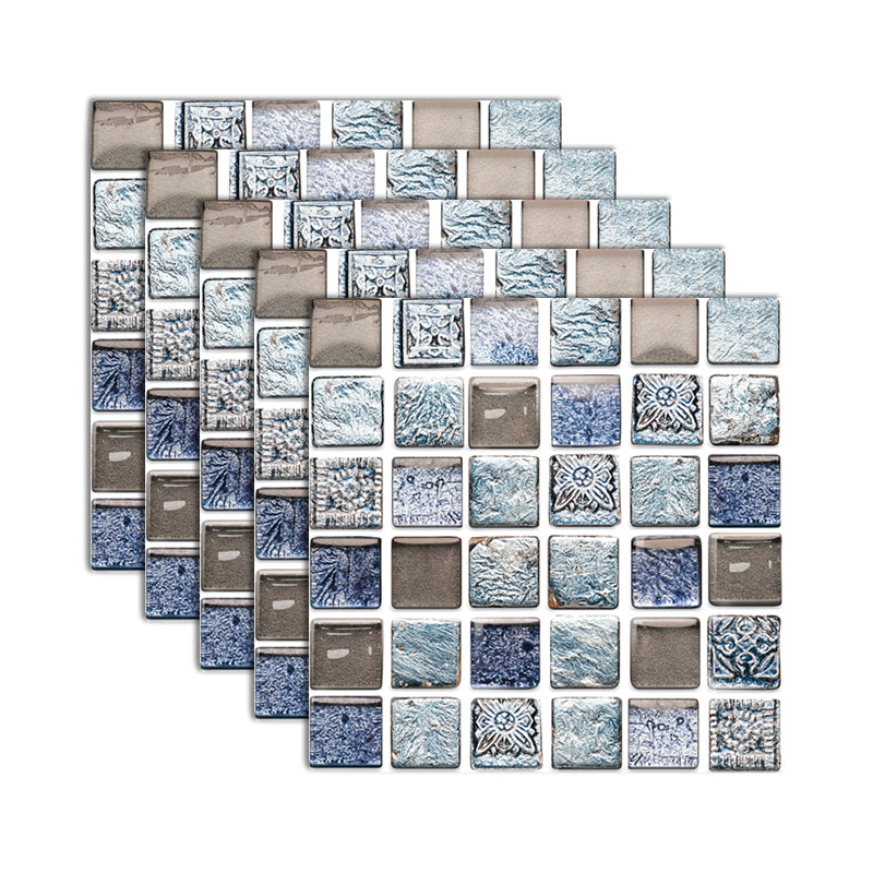 BowLift | Plastic Self-Adhesive Tiles Mosaic Tiles Grid Square Waterproof Self-Adhesive Tile Pack of 10