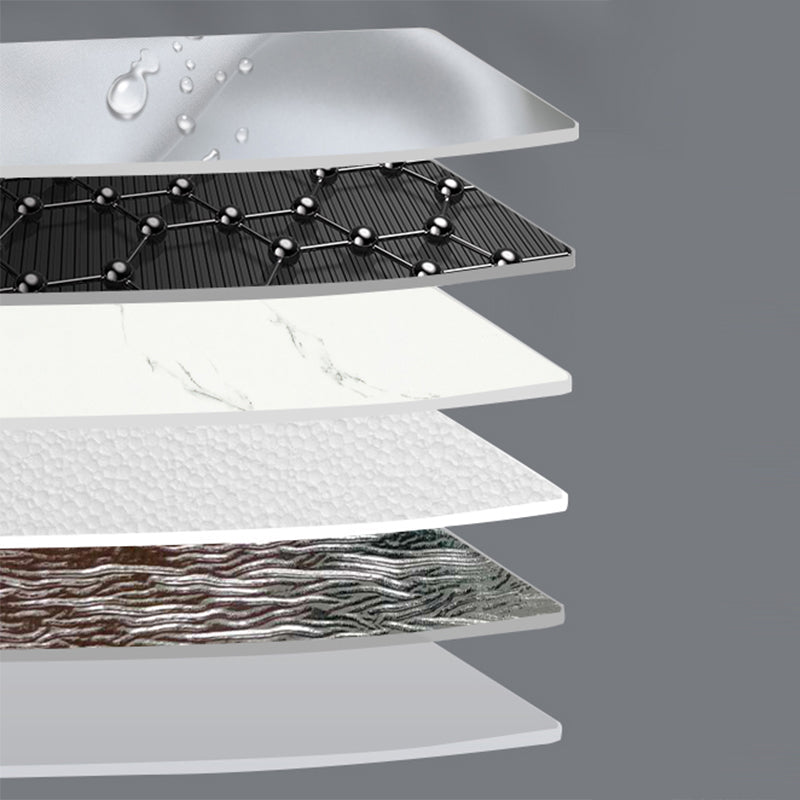 BowLift | Bathroom single tile marble pattern peel-and-stick tiles backing plate