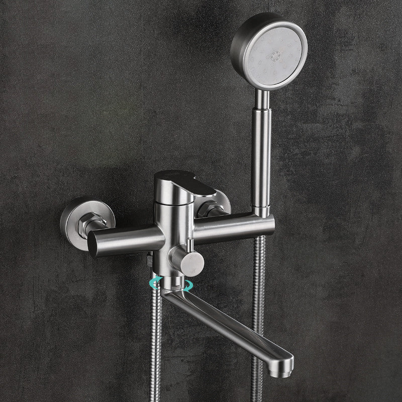 BowLift | Wall-mounted metal bathtub filling low arch swivel bathtub mixer