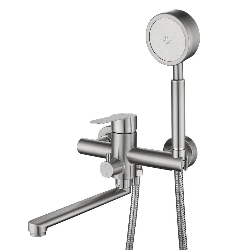 BowLift | Wall-mounted metal bathtub filling low arch swivel bathtub mixer